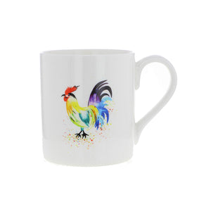 Design is taken from an original watercolor by Penelope Eyre. The delicate design features a colourful Cockerel.