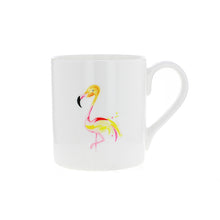 Load image into Gallery viewer, Design is taken from an original watercolor by Penelope Eyre. The delicate design features an elegant flamingo.