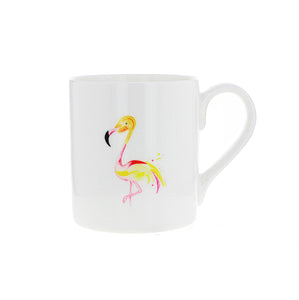 Design is taken from an original watercolor by Penelope Eyre. The delicate design features an elegant flamingo.