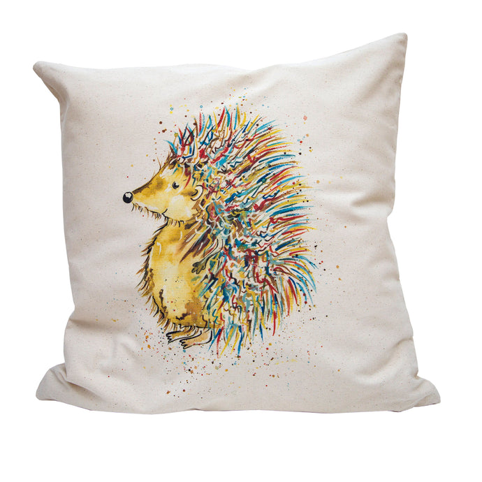 This gorgeous cushion cover captures this colourful Hedgehog.